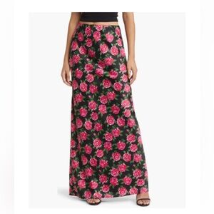 WAYF Selena Bias Cut Maxi Skirt